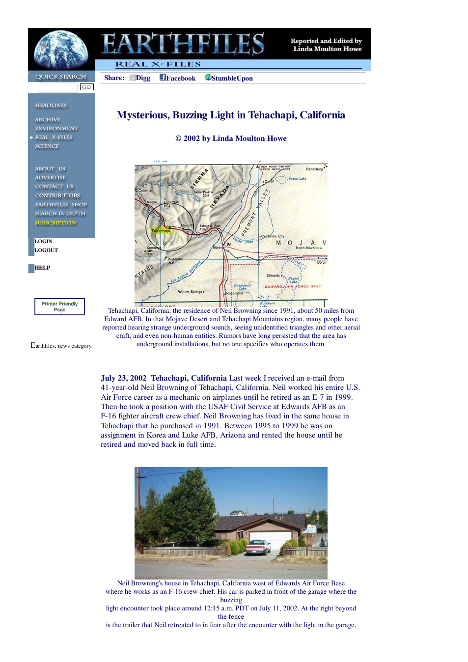07 23 2002 Mysterious, Buzzing Light in Tehachapi, California cover