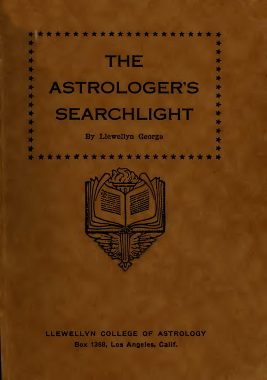 The Astrologer's Searchlight - L George (1922) cover