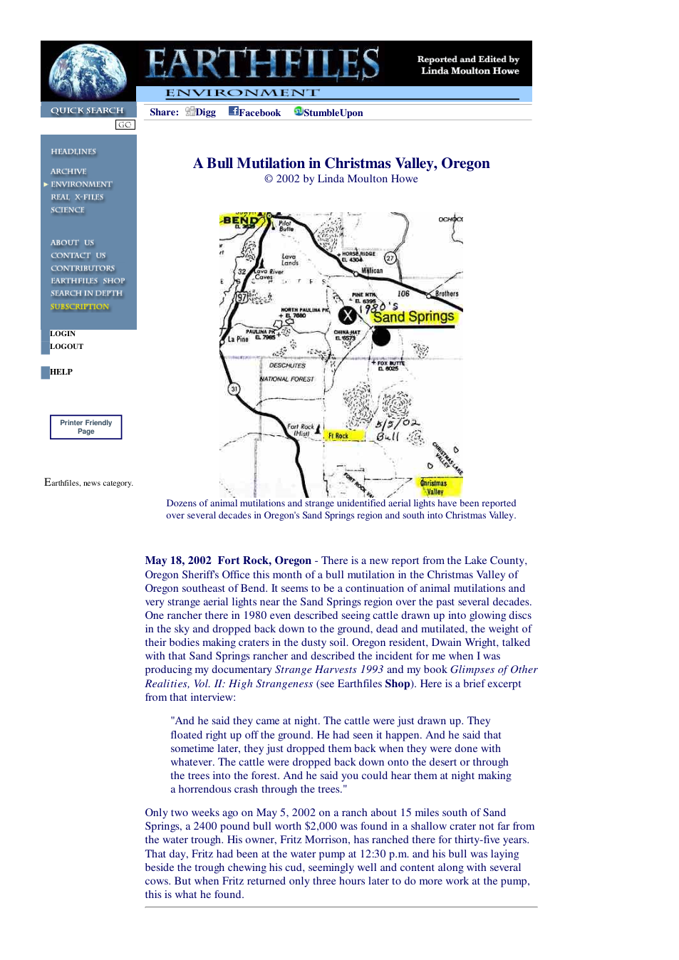 05 18 2002 A Bull Mutilation in Christmas Valley, Oregon cover