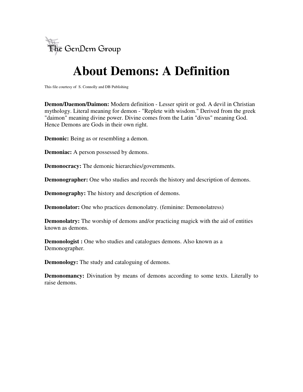 Daemonolatry - About Demons cover