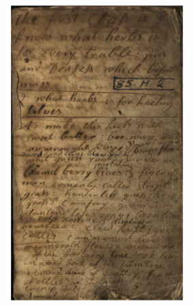18th Century Book of Herbal Remedies - Royal College of Physicians and Surgeons of Glasgow 1700 cover