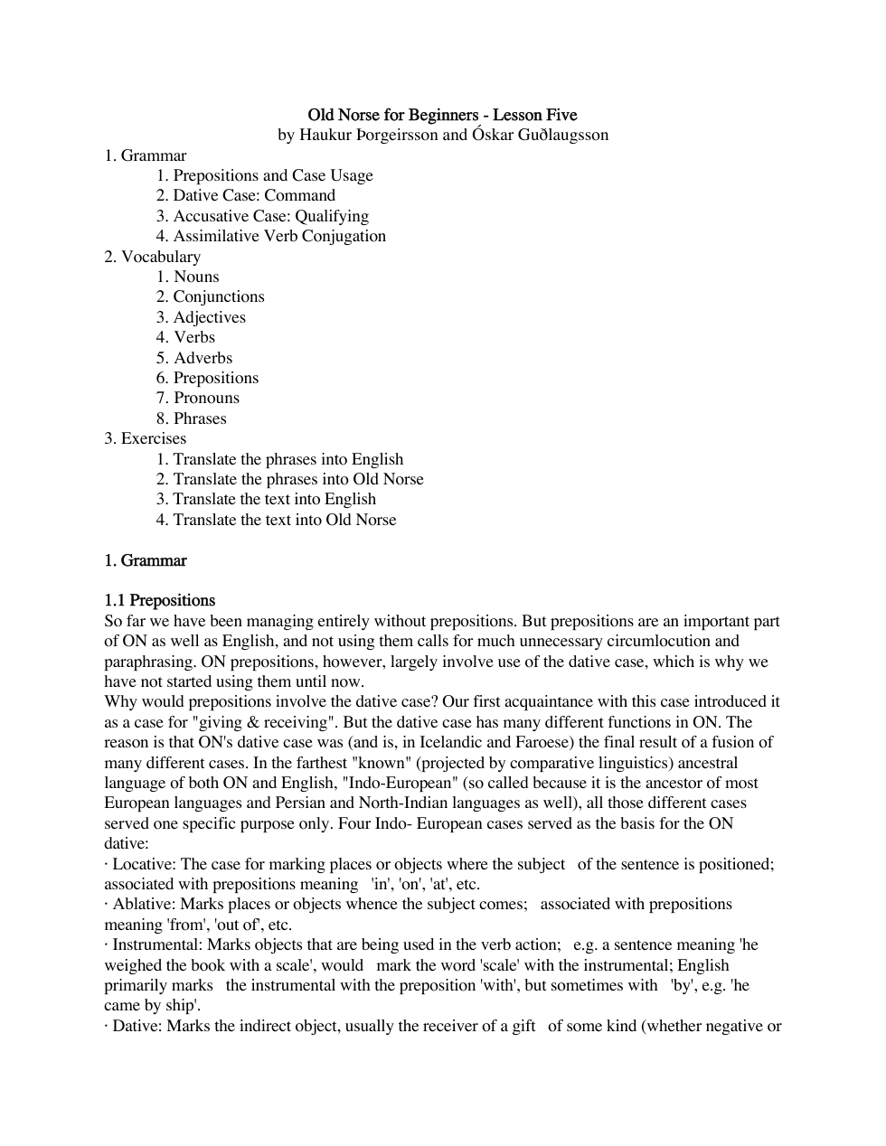 Old Norse Lesson 5 cover