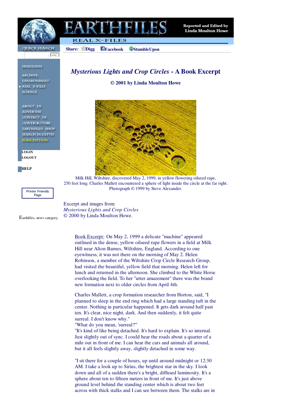 03 02 2001 Mysterious Lights and Crop Circles - A Book Excerpt cover