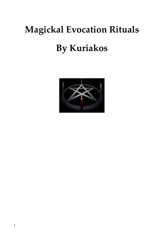 Kuriakos - Magickal Evocation Rituals cover