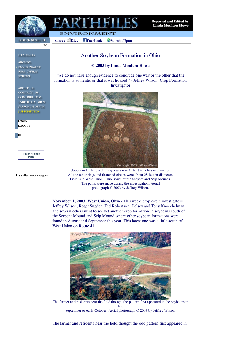 11 01 2003 Another Soybean Formation in Ohio cover