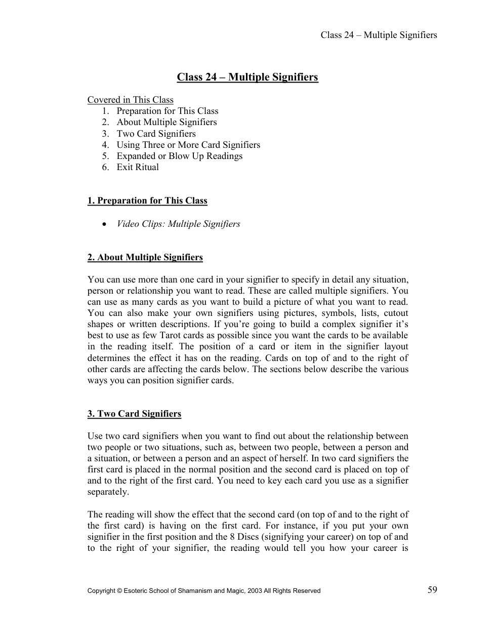 Class 24 Multiple Signifiers cover