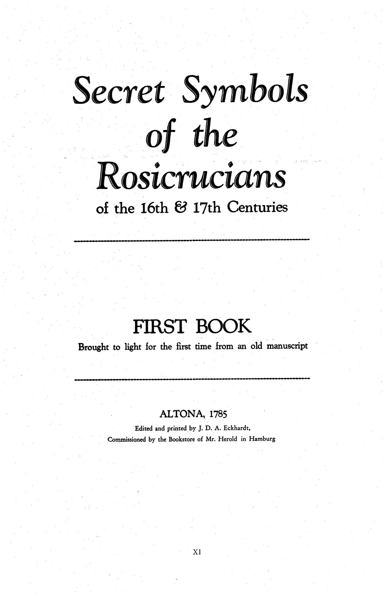 Secret Symbols of the Rosicrucians - Anonymous cover