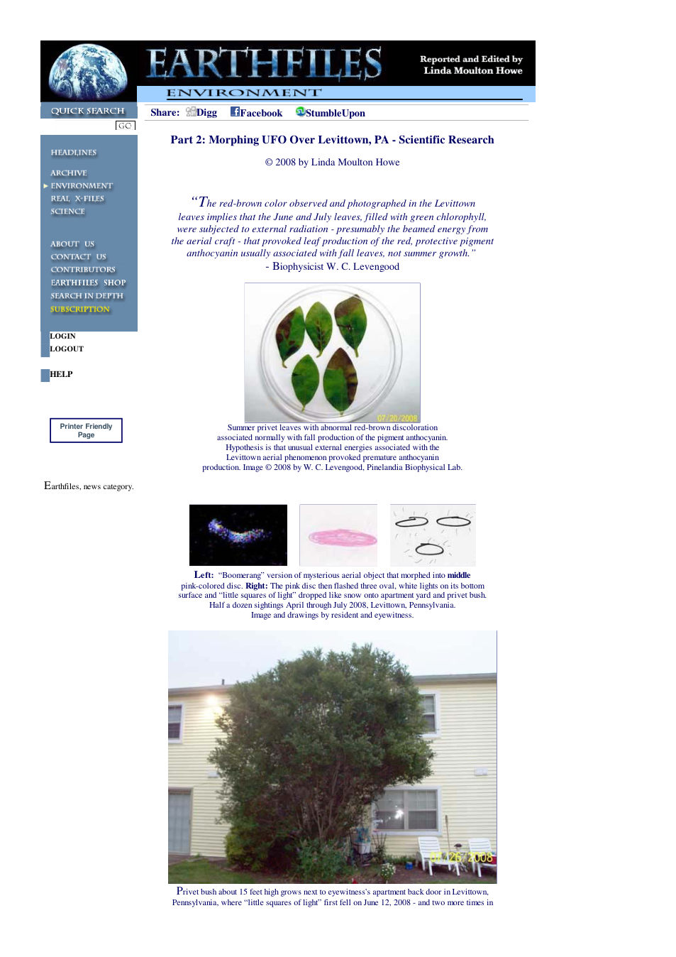 11 14 2008 Part 2 Morphing UFO Over Levittown, PA - Scientific Research cover
