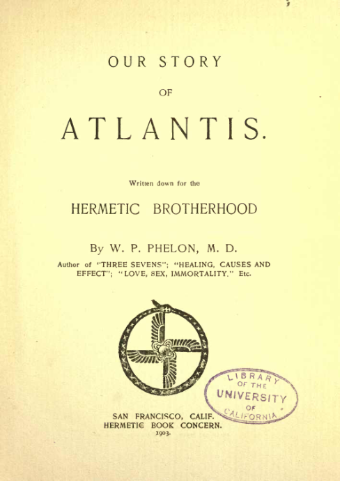 Our Story of Atlantis - W P Phelon cover