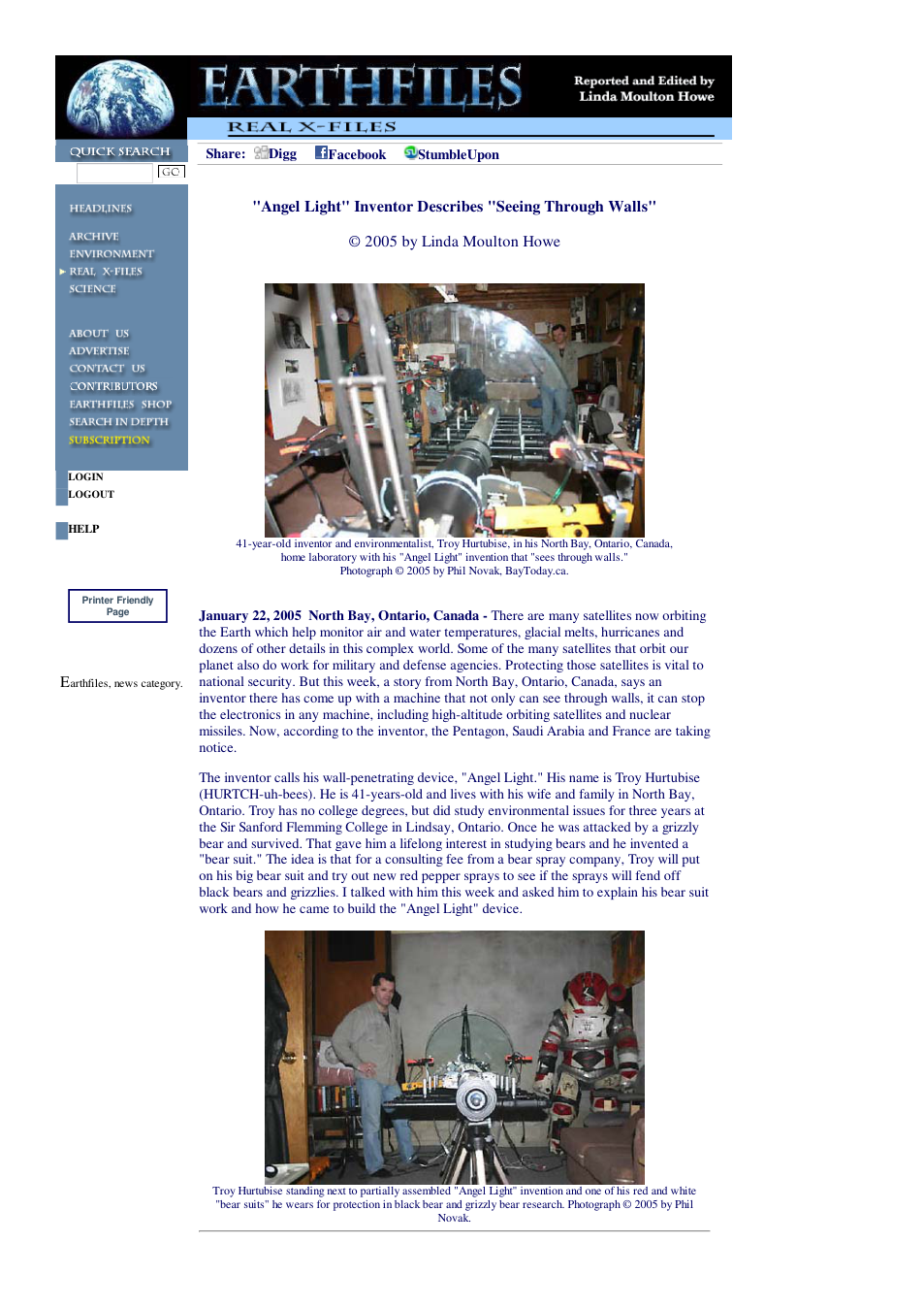 01 22 2005 Angel Light Inventor Describes Seeing Through Walls cover