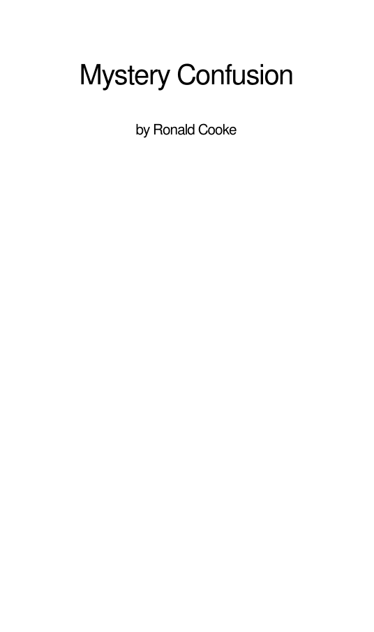 Ronald Cooke - Mystery Confusion cover