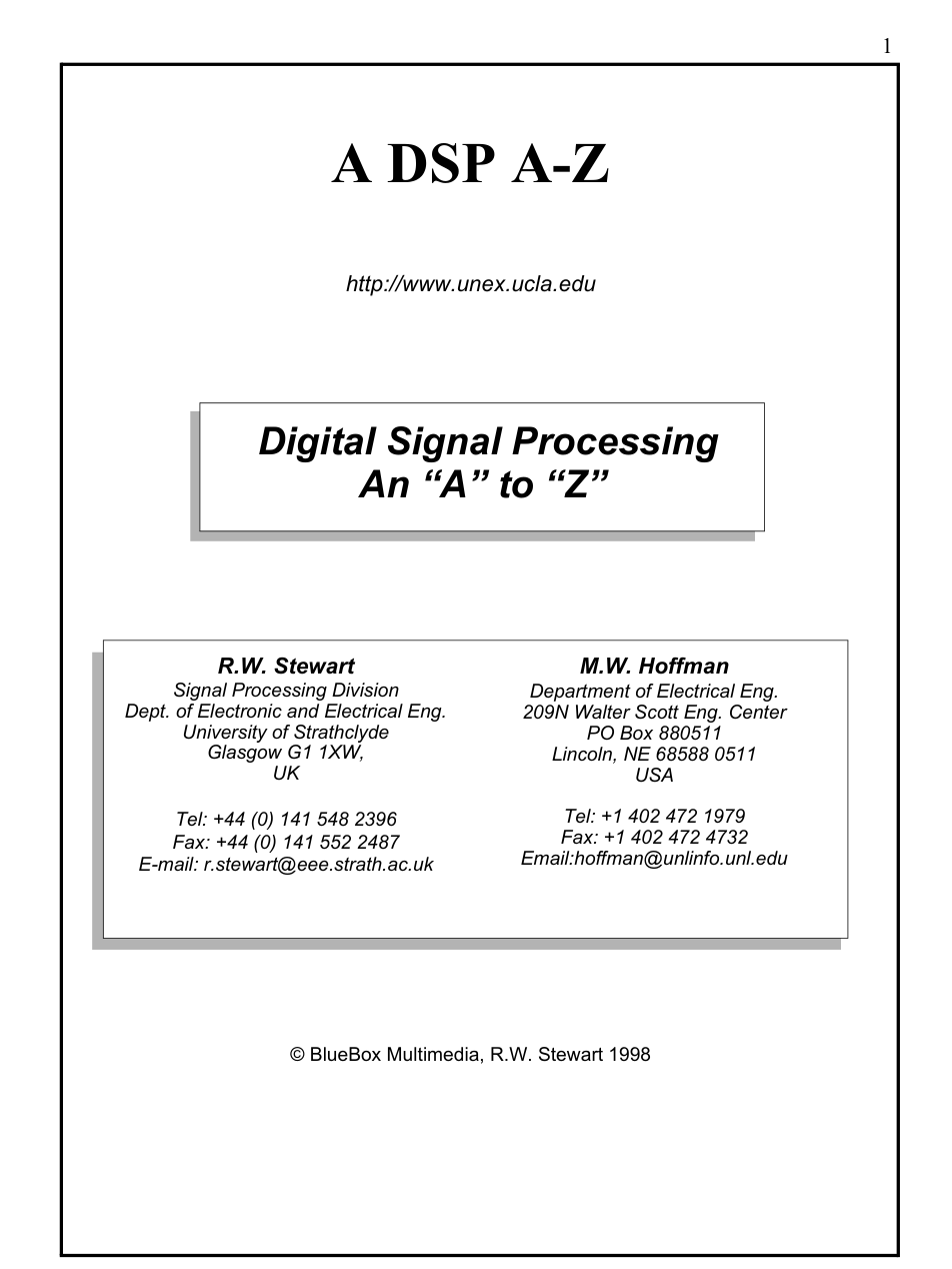 Digital Signal Processing Encyclopedia cover
