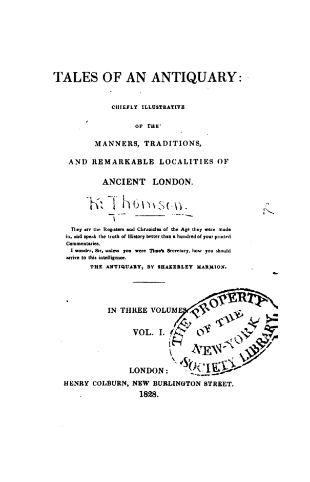 Tales of an Antiquary cover