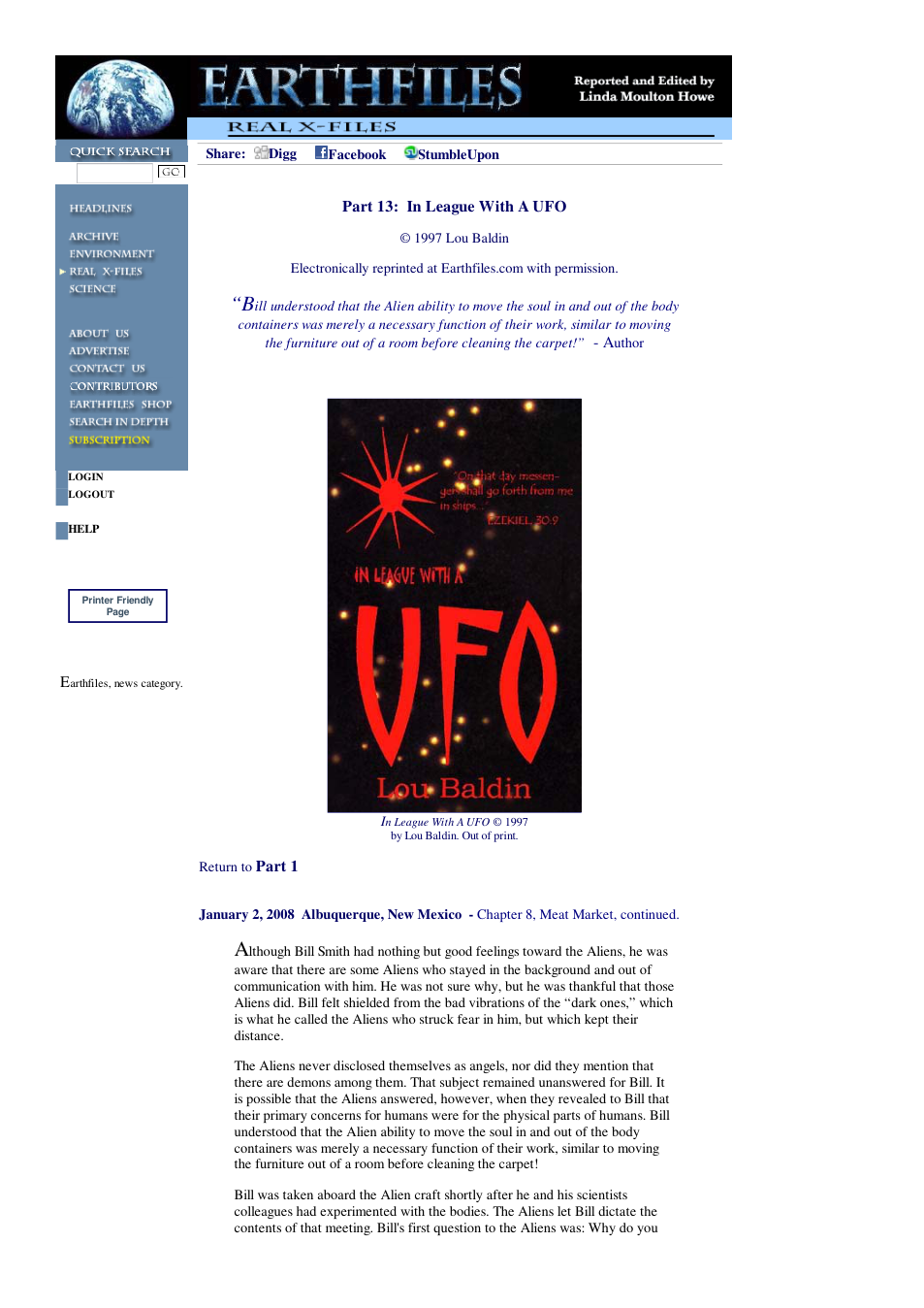 01 02 2008 Part 13 In League With A UFO cover