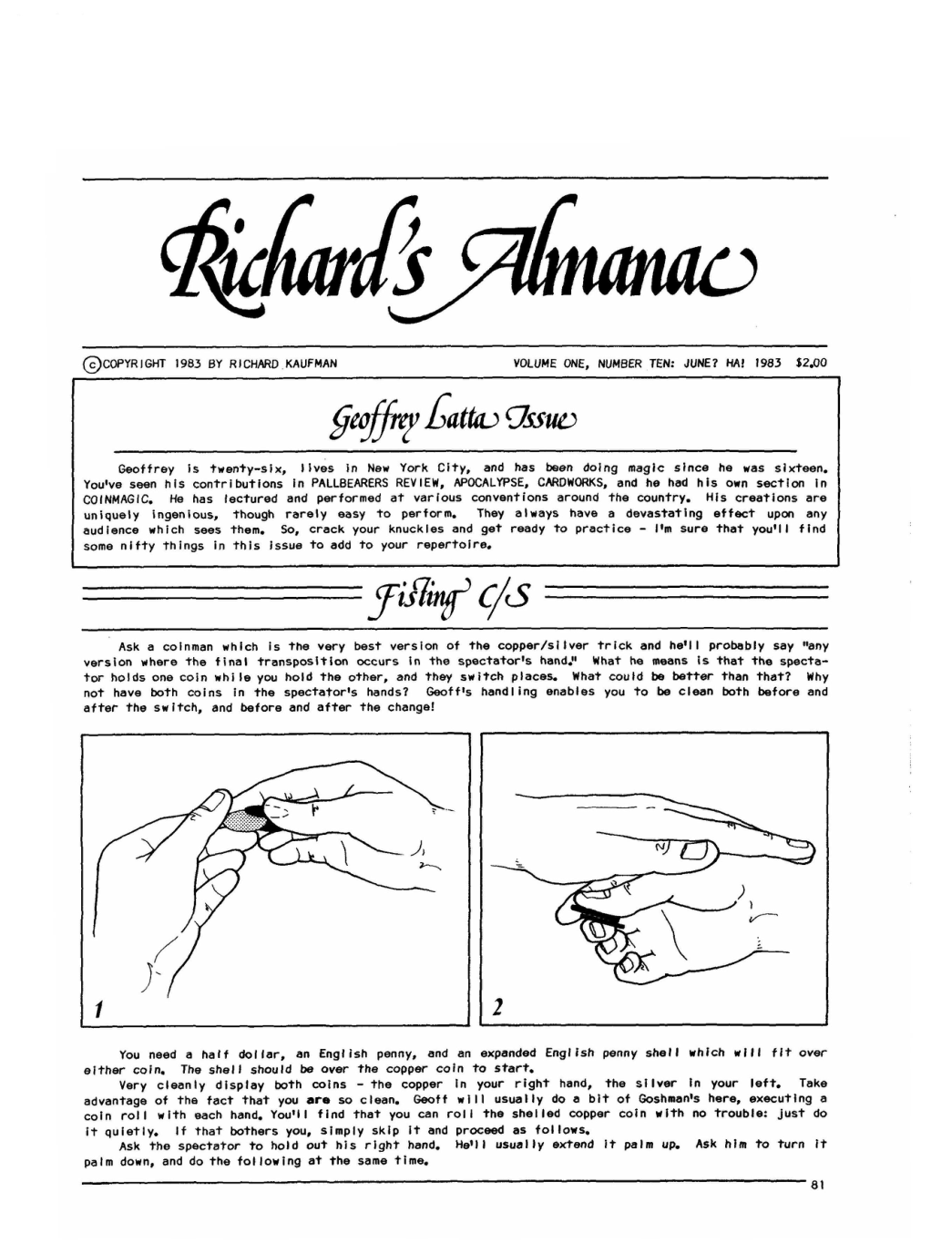 Richard Kaufman - Richard's Almanac cover