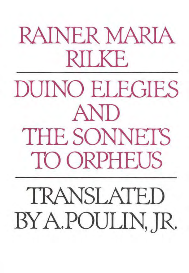 Rainer Maria Rilke Duino Elegies and the Sonnets to Orpheus cover