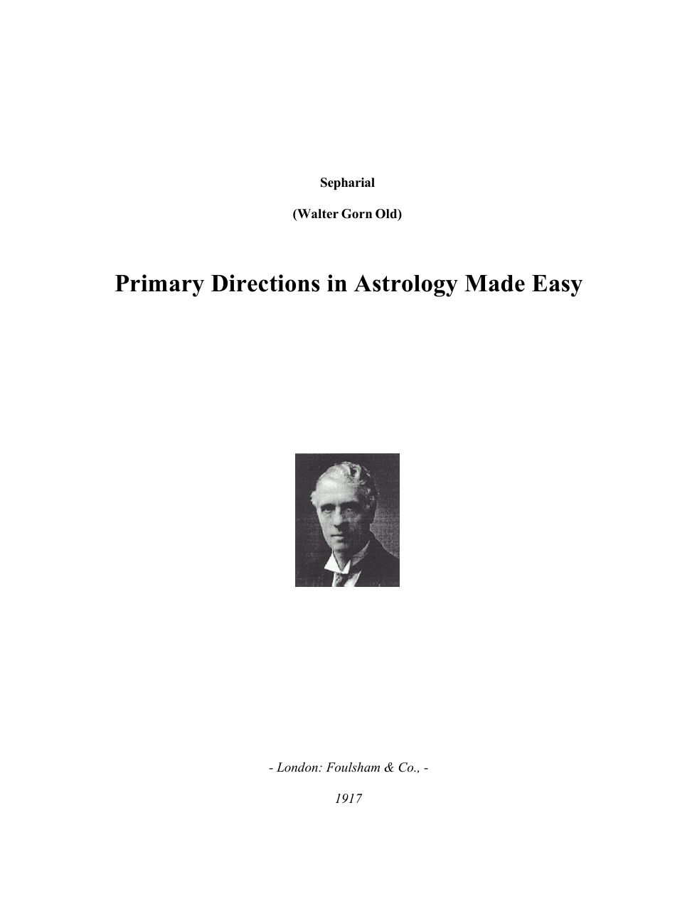 Primary Directions in Astrology Made Easy - Sepharial cover