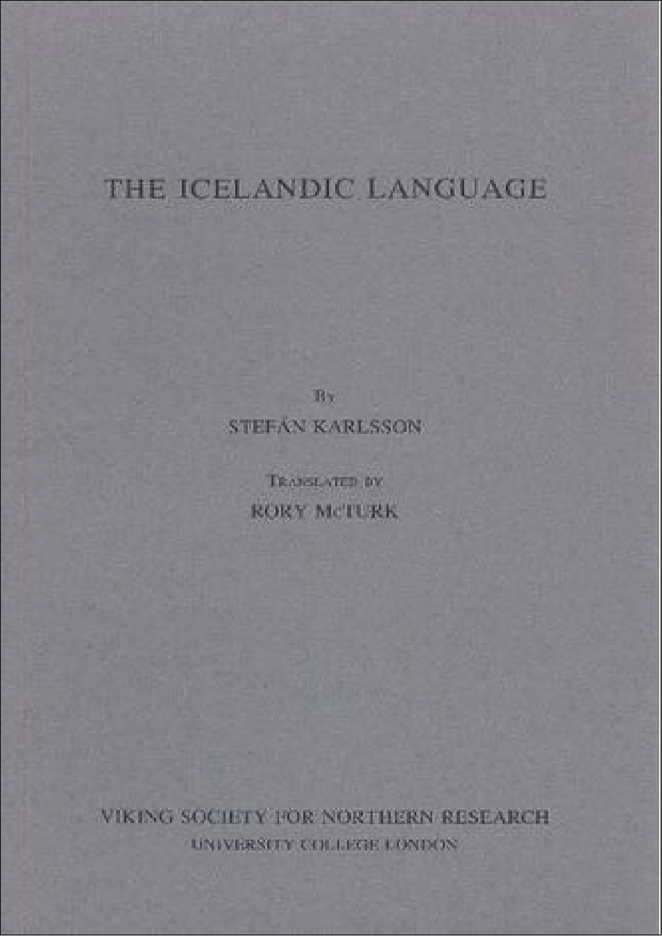 Stefan Karlsson - Icelandic Language cover