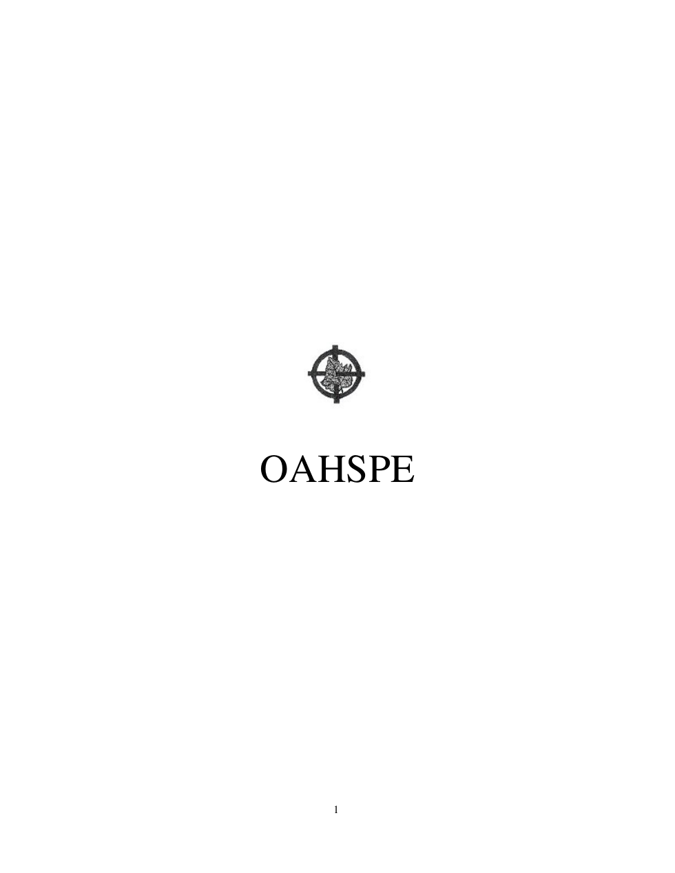 OAHSPE cover