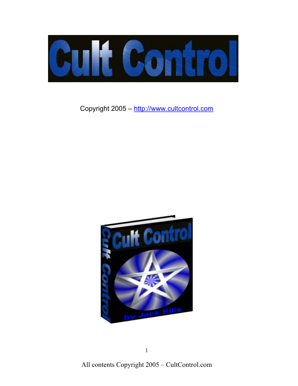 Cult Control - Jack Ellis cover