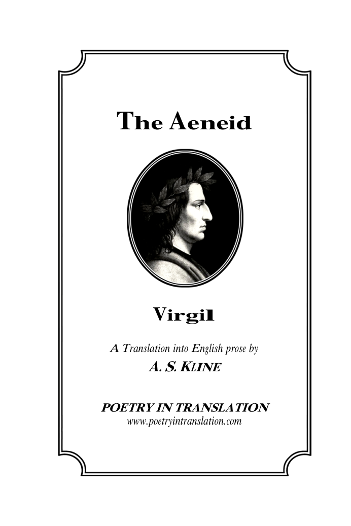 Aeneid, The - Virgil & A. S. Kline cover