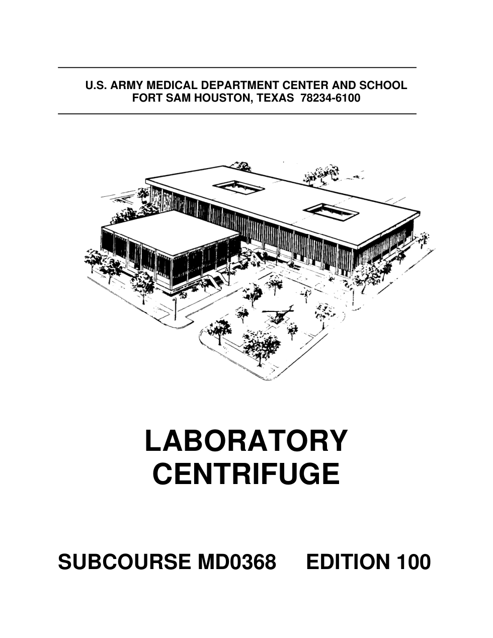 ARMY Medical - Laboratory Centrifuge 2006 33 pages cover