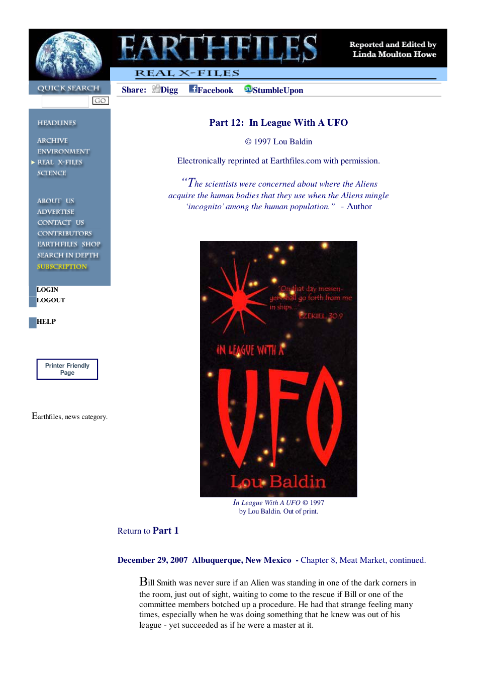12 29 2007 Part 12 In League With A UFO cover