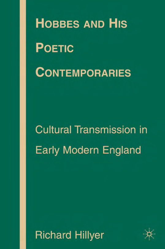 Hobbes and His Poetic Contemporaries - Cultural Transmission in Early Modern England cover