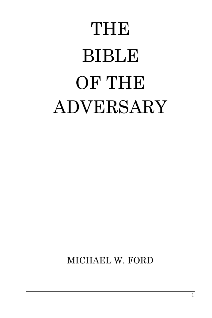 The Bible of the Adversary cover