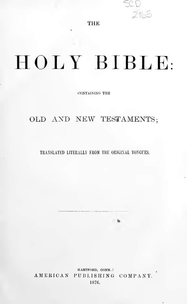 The Holy Bible - Julia Smith cover