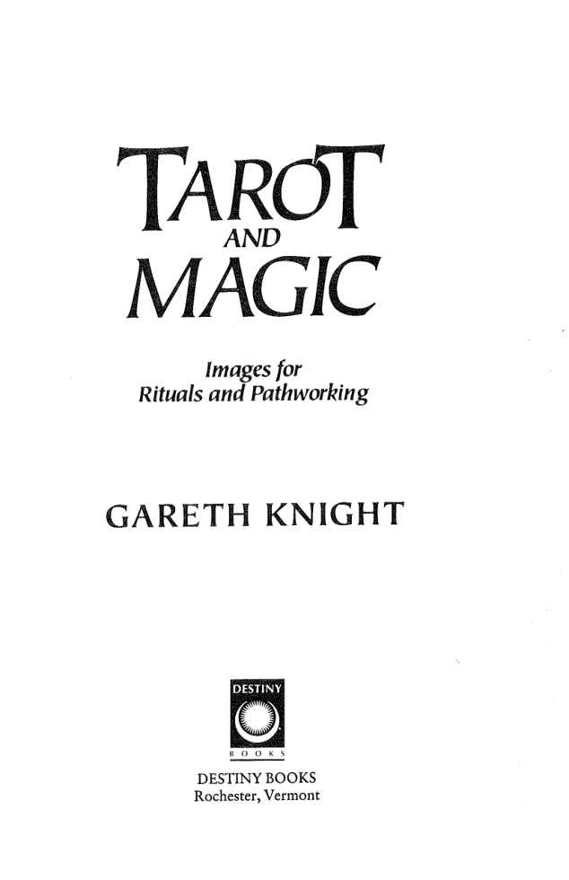Knight, Gareth - Tarot and Magic cover