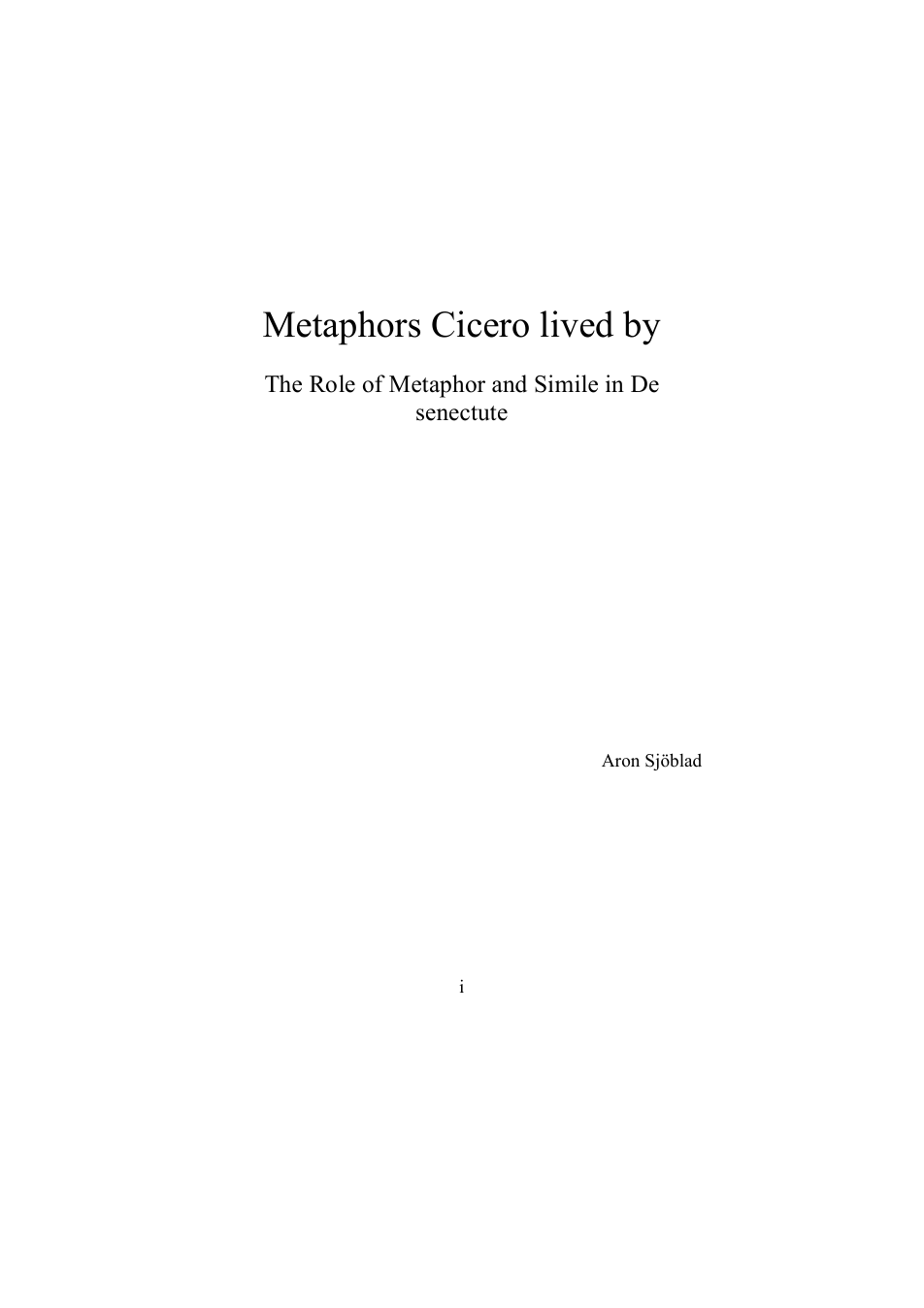 MetaphorsCicerolivedby cover