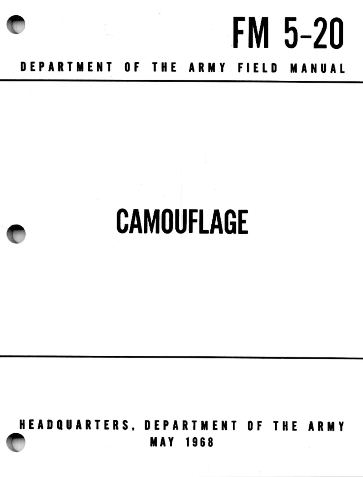 ARMY Vietnam - Camouflage 1968 104 pages cover