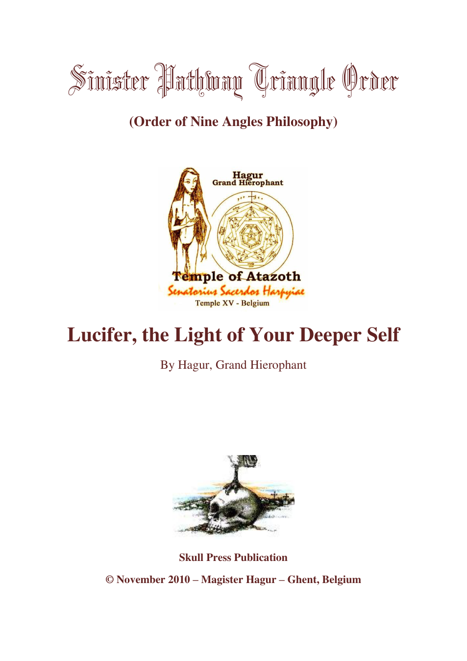 Hagur - Lucifer, the Light of Your Deeper Self cover