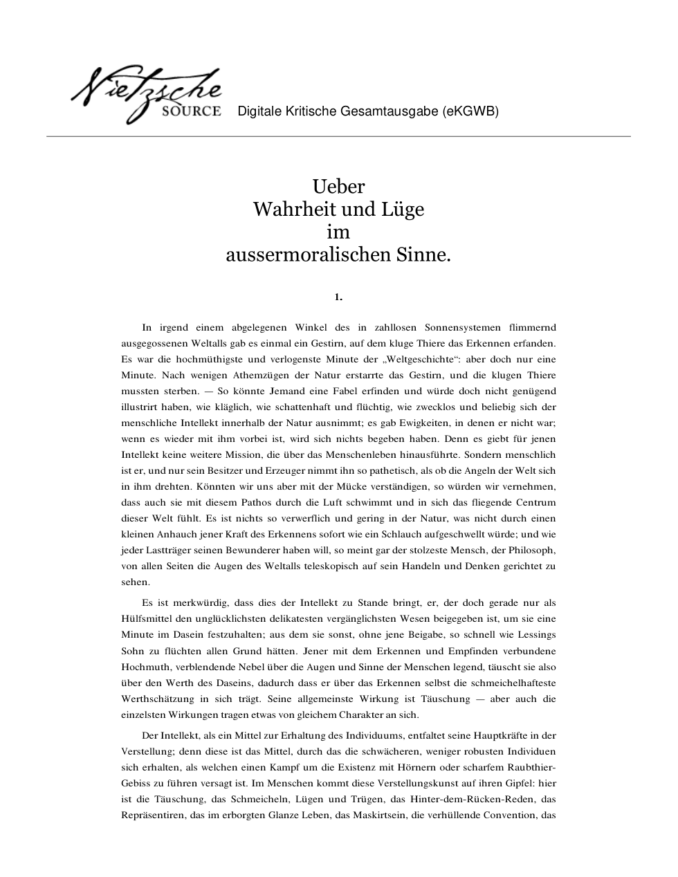 Über Wahrheit und Lüge im außermoralischen Sinne cover
