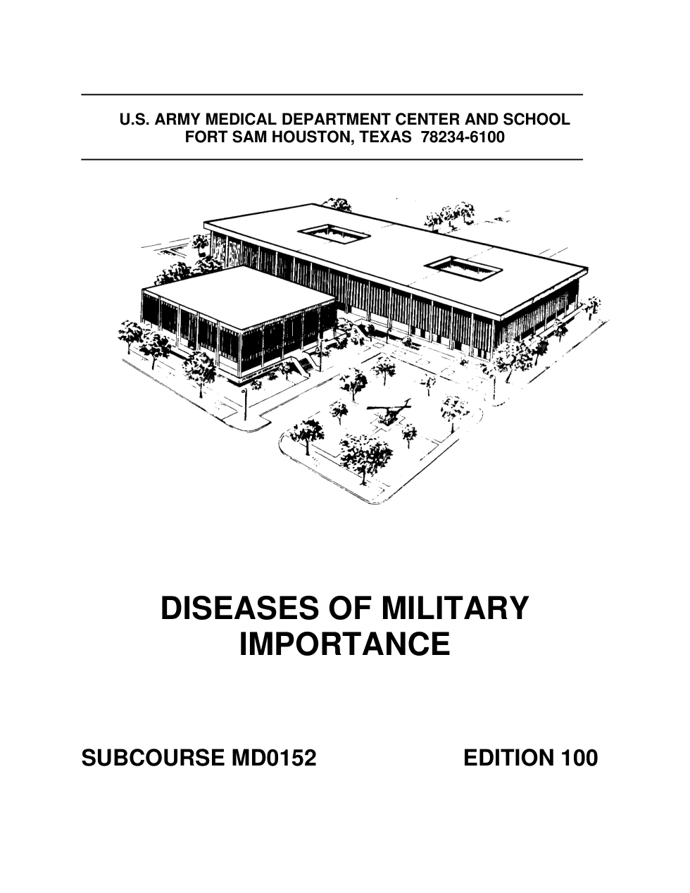 ARMY Medical - Diseases of Mil. Importance Ed.100 165p. cover