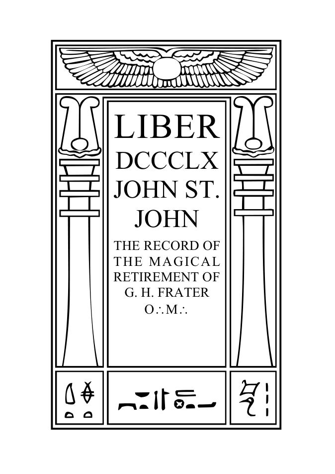 Liber DCCCLX John St. John cover