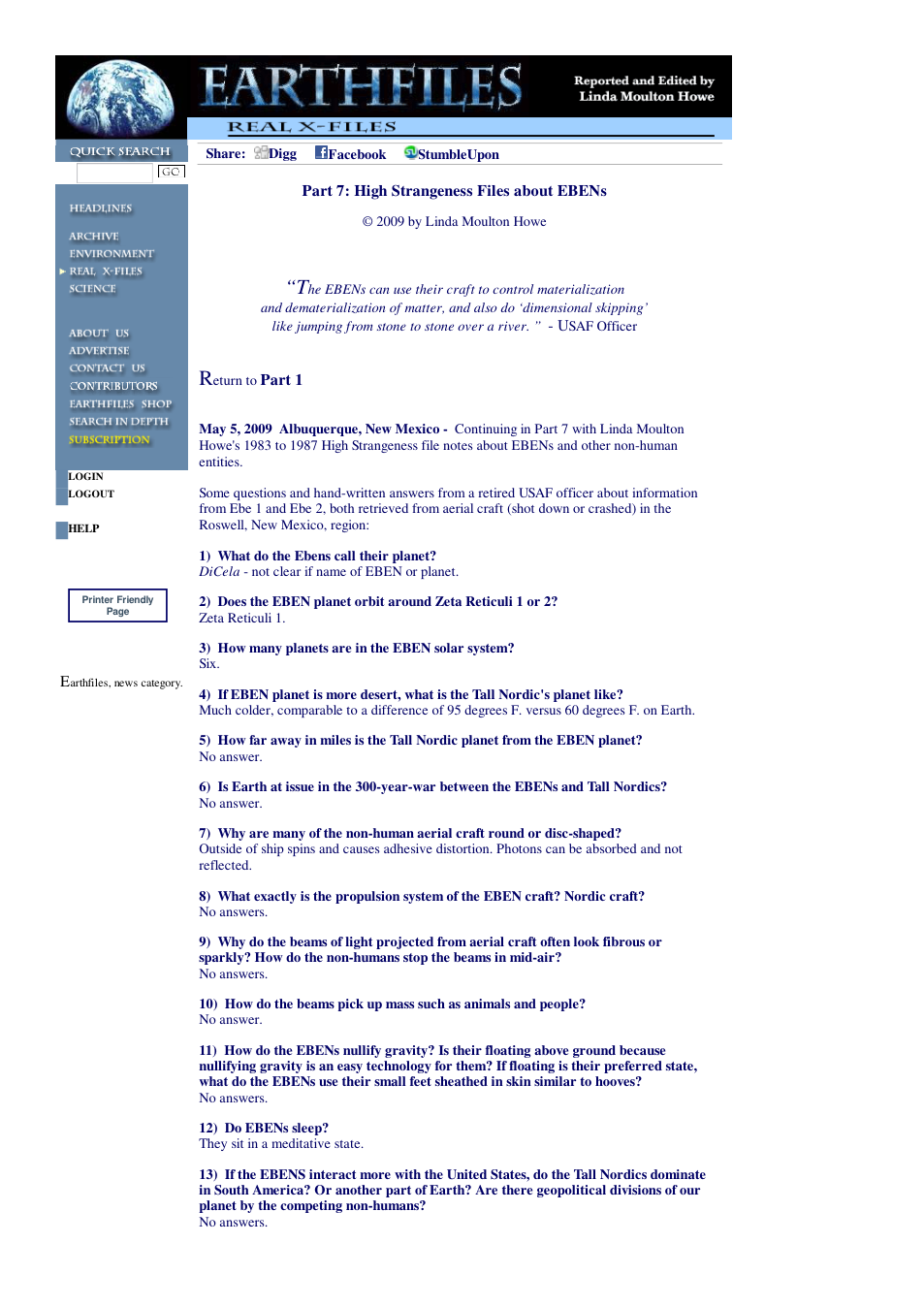 05 05 2009 Part 7 High Strangeness Files about EBENs cover