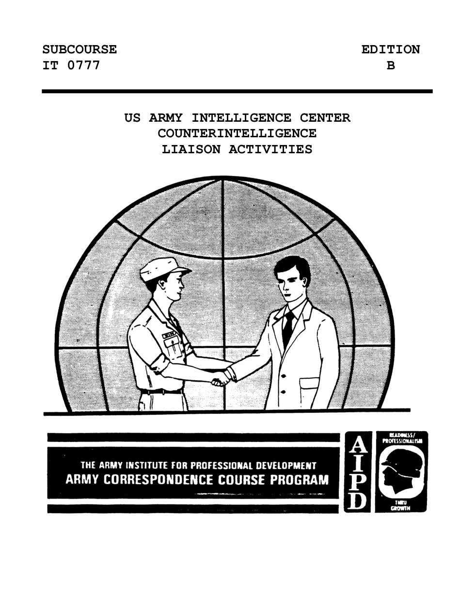 ARMY Counterintelligence Liaison Activities 1993 56 p. cover