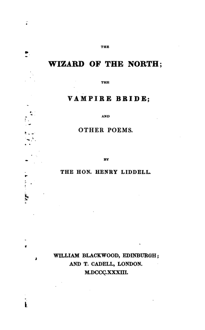 The Wizard of the North- The Vampire Bride cover