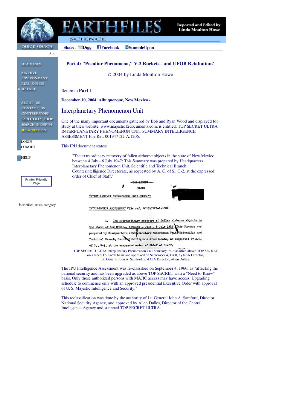 12 10 2004 Part 4 Peculiar Phenomena, V-2 Rockets - and UFOB Retaliation cover