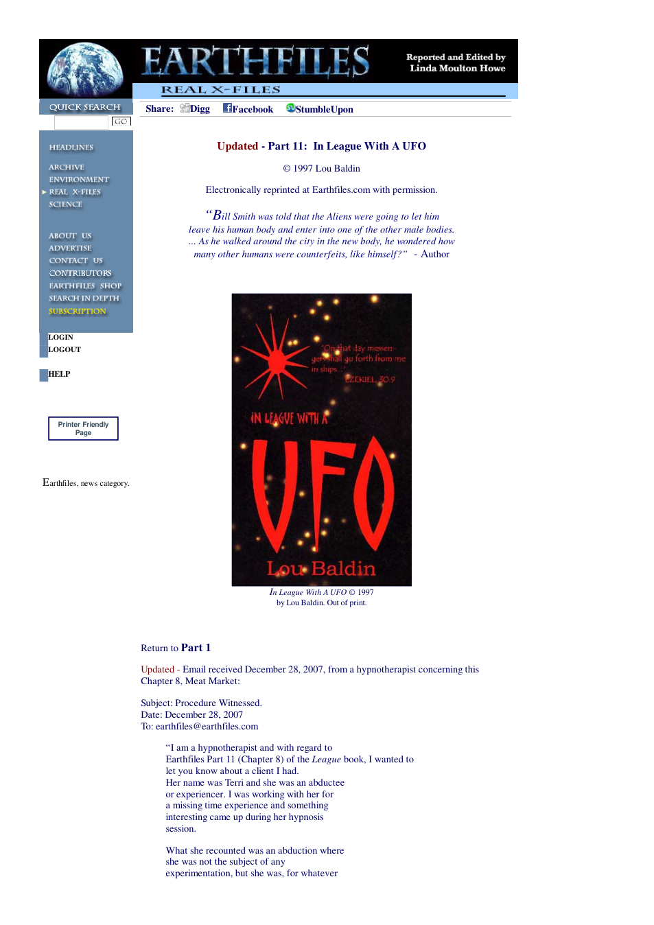 12 27 2007 Updated - Part 11 In League With A UFO cover