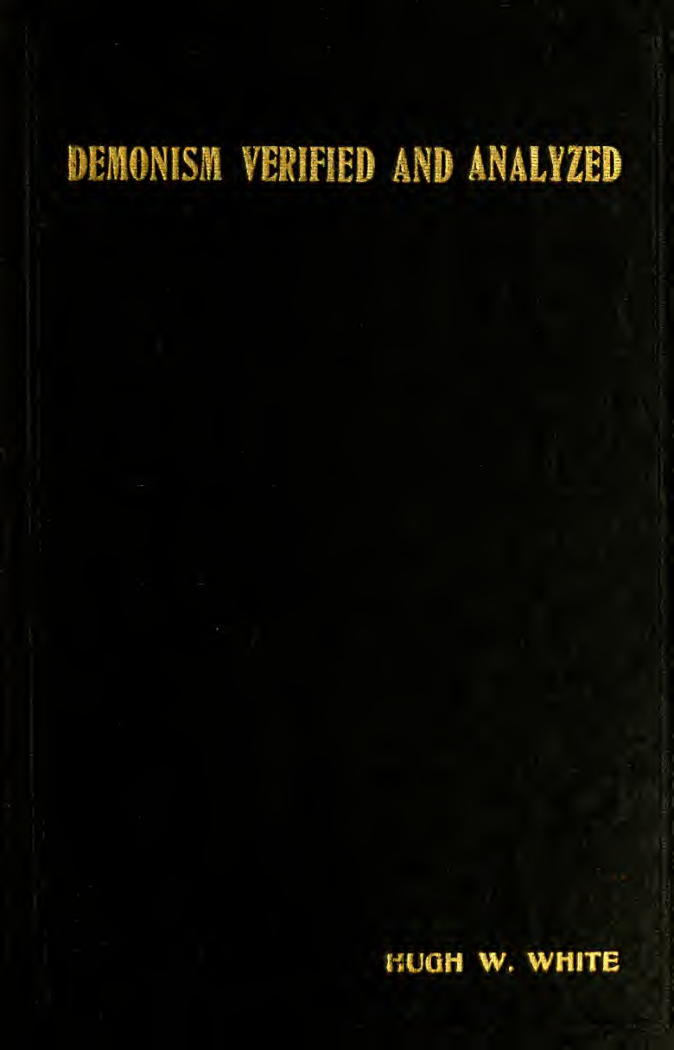 Demonism Verified And Analyzed (1922) cover
