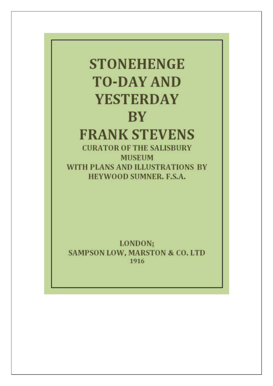 Stonehenge-To-Day-And-Yesterday cover