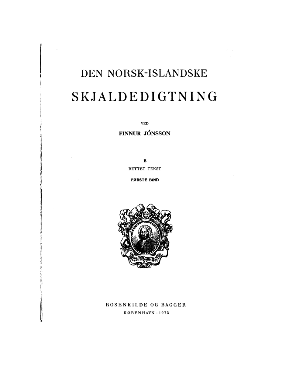 Skjaldedigtning vol. B1 cover