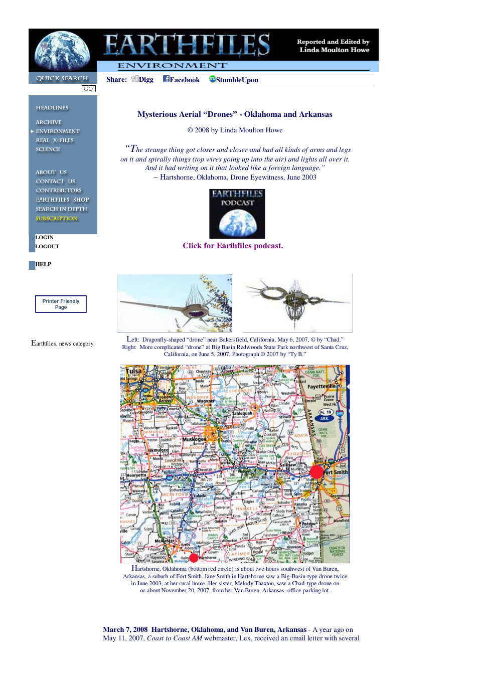 03 07 2008 Mysterious Aerial Drones - Oklahoma and Arkansas cover