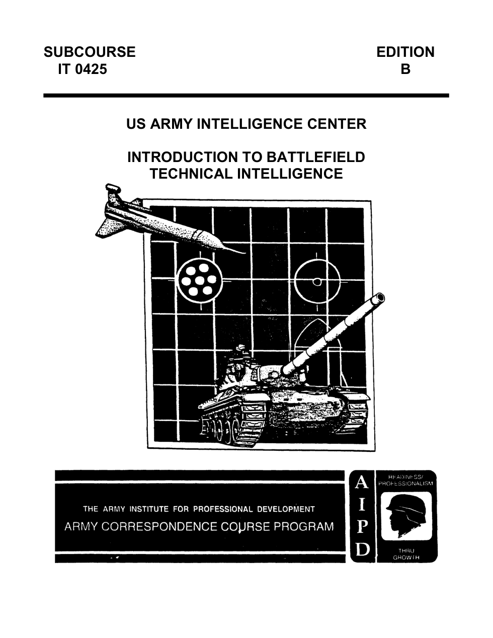 ARMY Intro to Battlefield Tech Intelligence 1998 57 pages cover