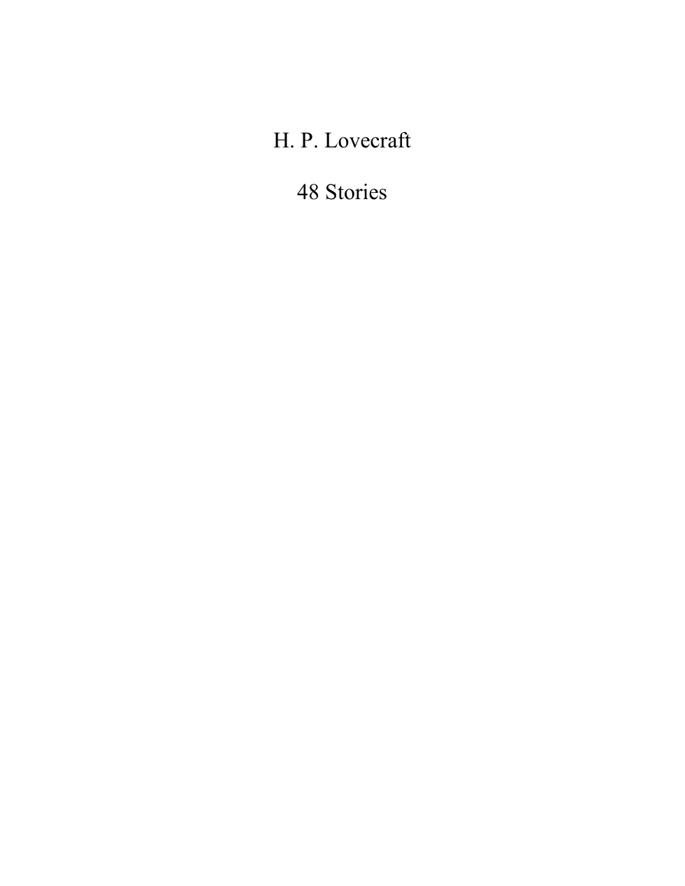 H.P Lovecraft - Collected Writings cover