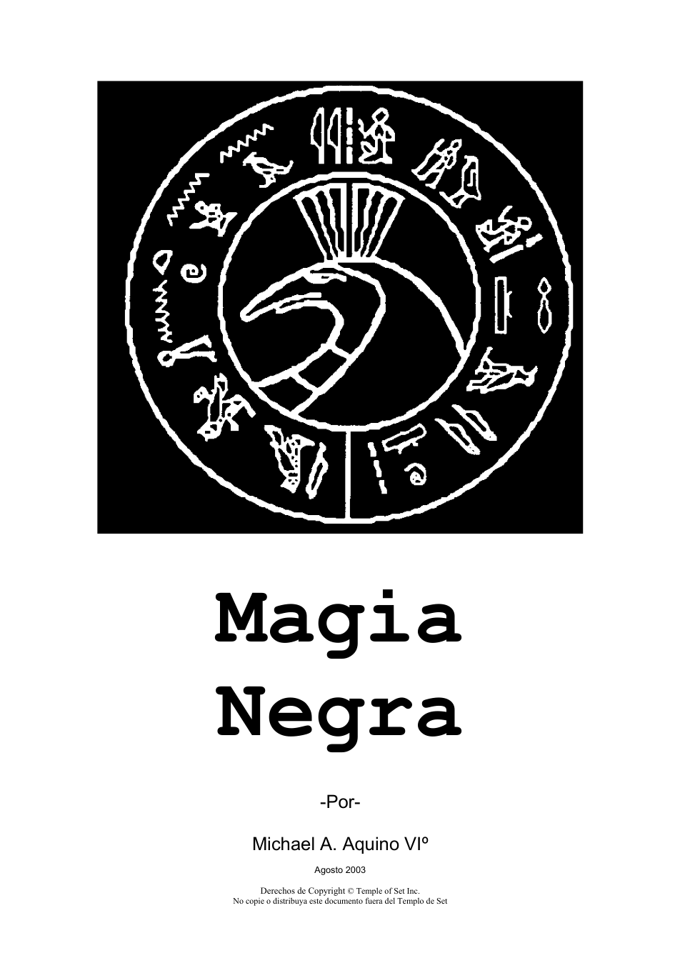 Michael Aquino - Magia Negra (Black Magick) cover