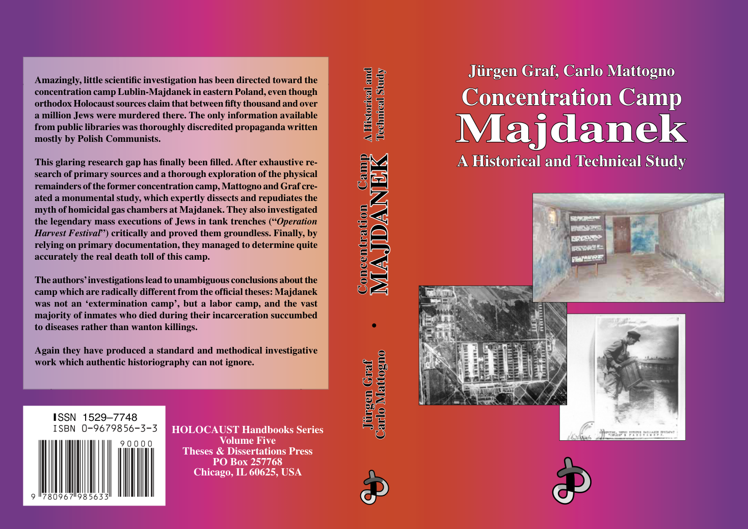Jürgen Graf, Carlo Mattogno - Concentration Camp Majdanek - A Historical and Technical Study (1998) cover